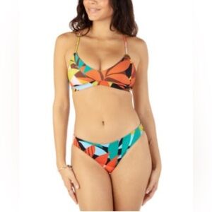 Hurley Women's Multicolor Bikini Set size Large